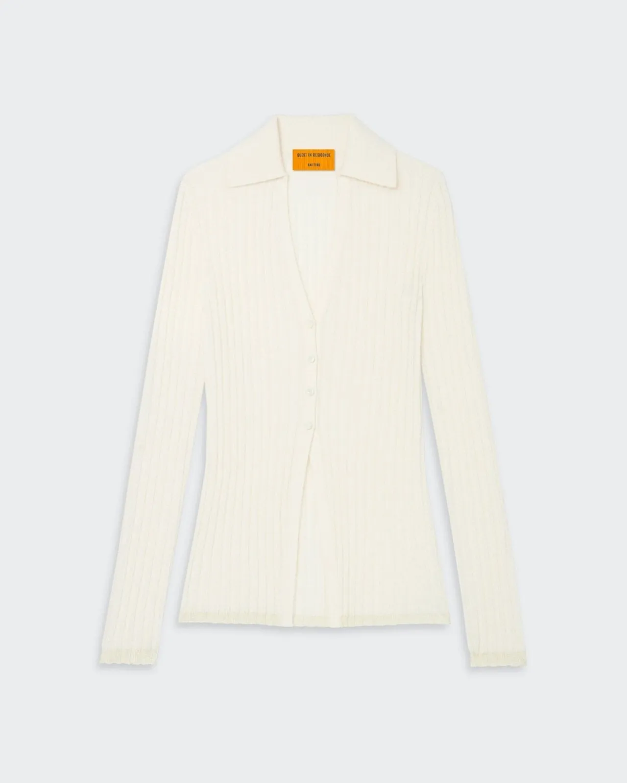 Rib Button Cardigan - Cream sold by Guest In Residence