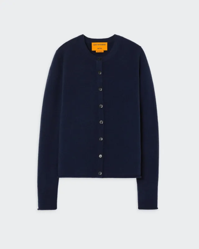 Shrunken Cardigan - Navy sold by Guest In Residence