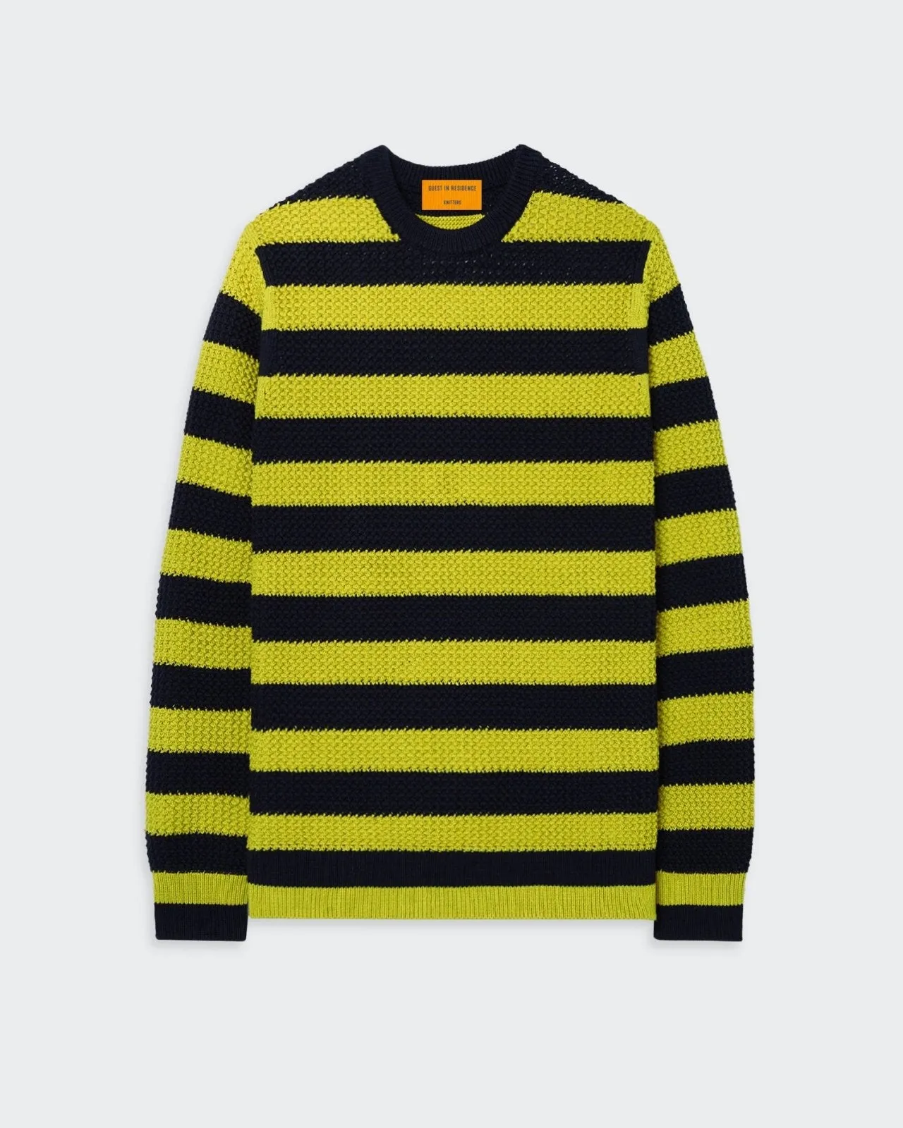 Net Stripe Crew - Midnight/Citrine sold by Guest In Residence