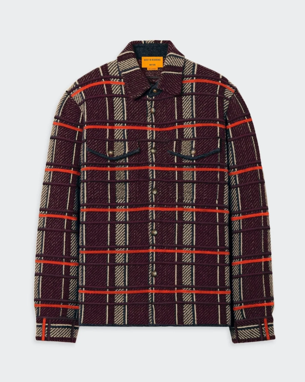 Plaid Work Shirt - Plum Combo sold by Guest In Residence