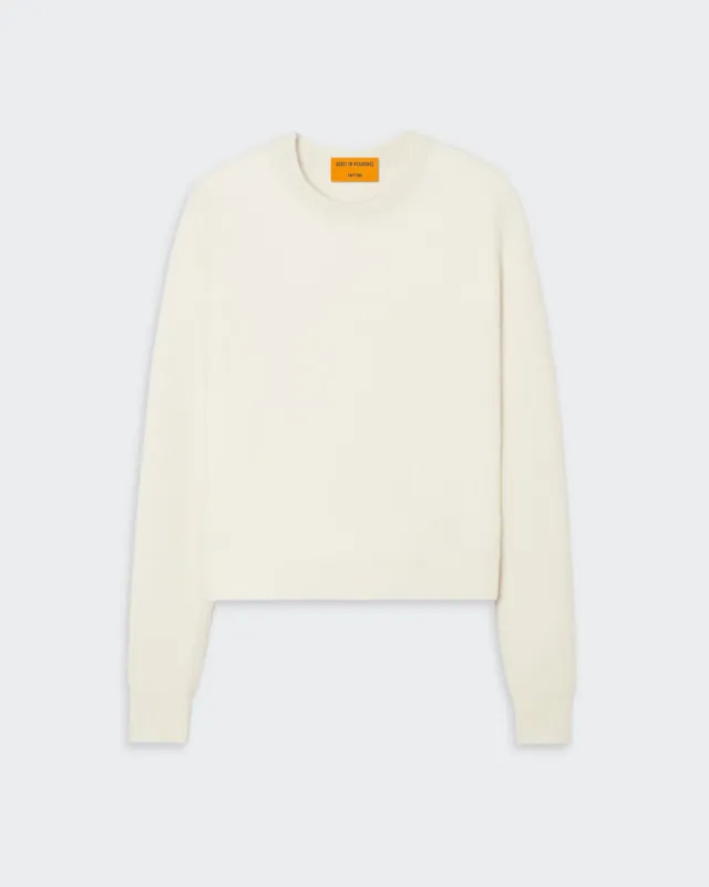 Light Rib Crew - Cream sold by Guest In Residence