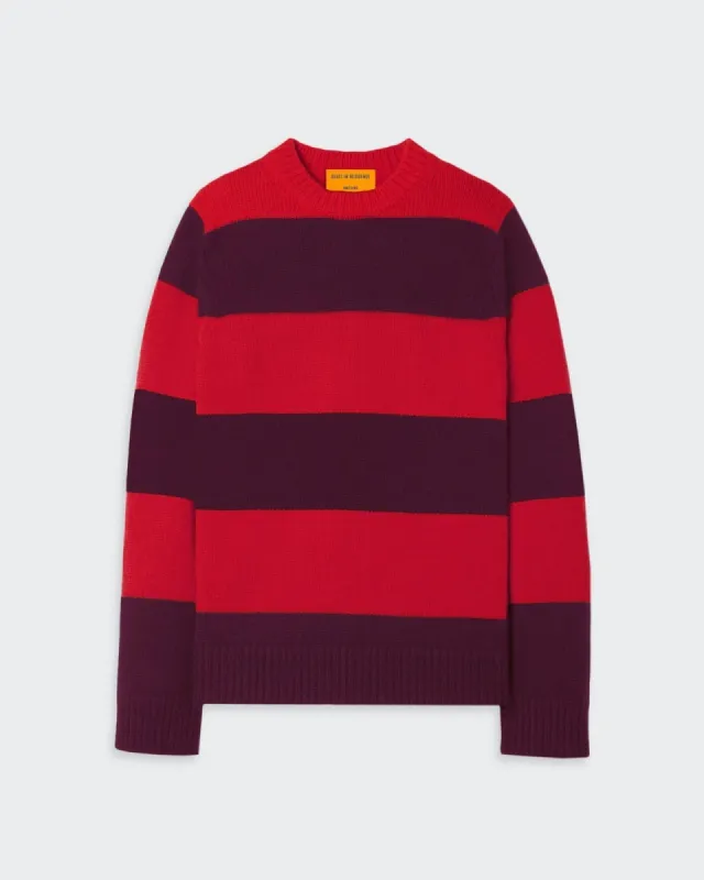 Stripe Crew - True Red/Plum sold by Guest In Residence