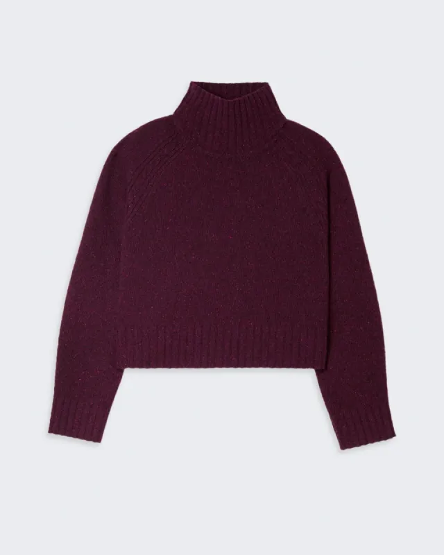 Cropped Turtleneck - Plum sold by Guest In Residence