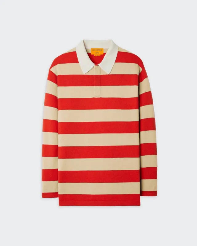 Striped Rugby - Dune/True Red sold by Guest In Residence
