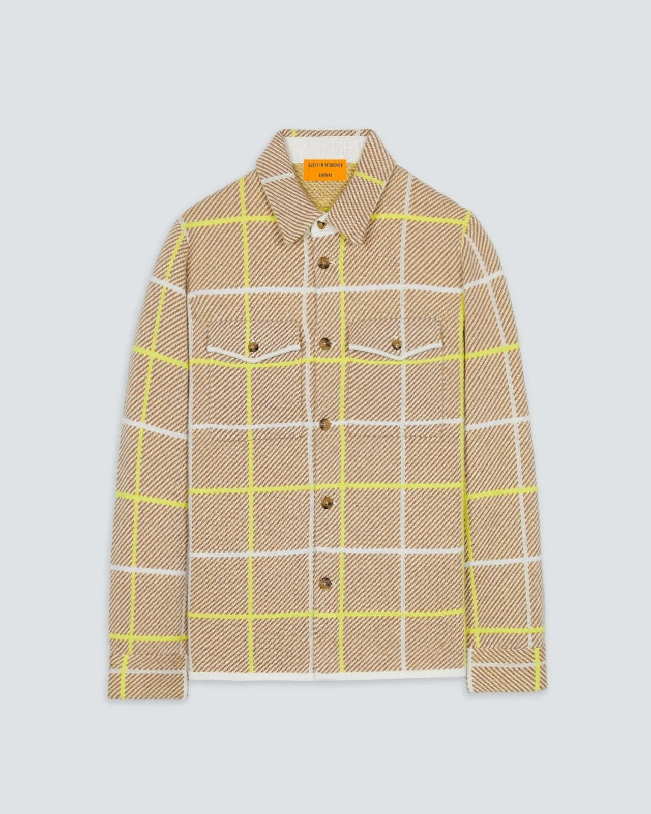 Plaid Work Shirt - Almond Combo sold by Guest In Residence