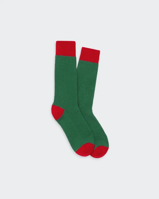 The Soft Socks - Rainforest/True Red sold by Guest In Residence