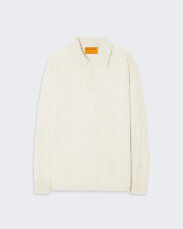 Theo Waffle Polo - Cream sold by Guest In Residence