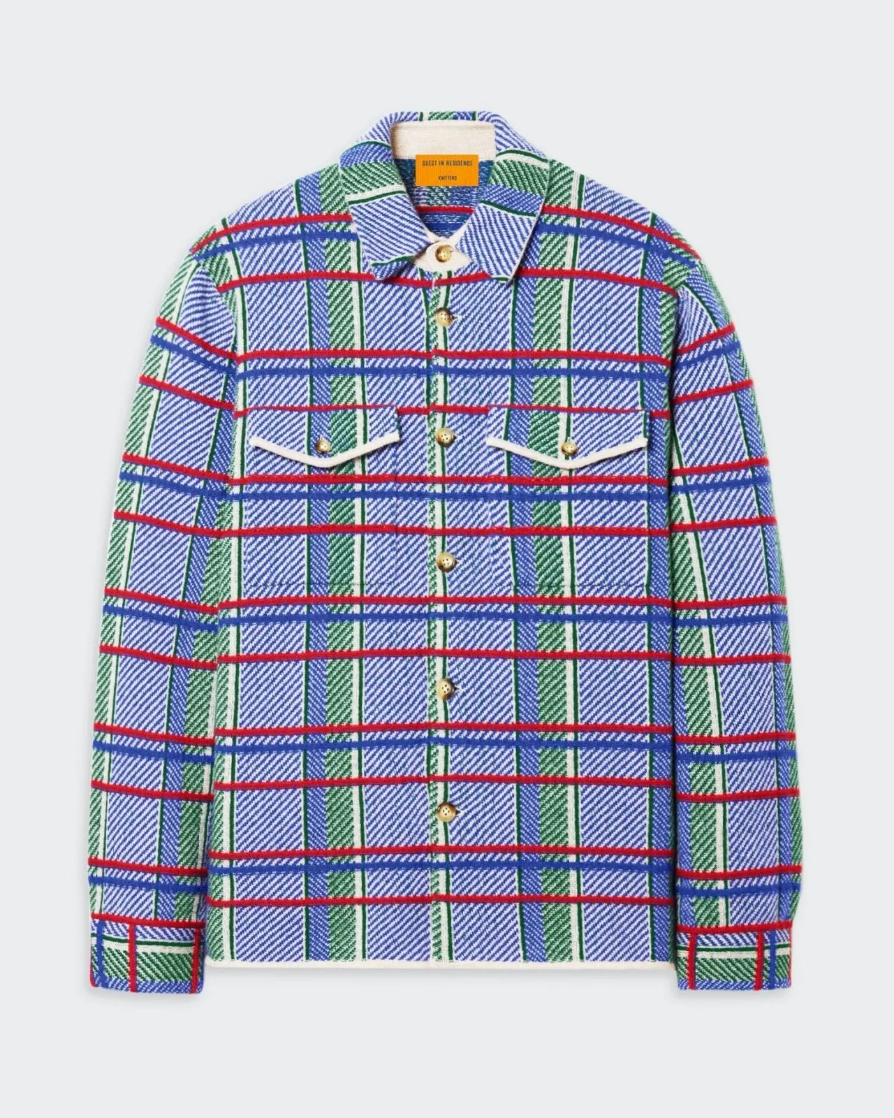 Plaid Work Shirt - Cobalt Combo sold by Guest In Residence