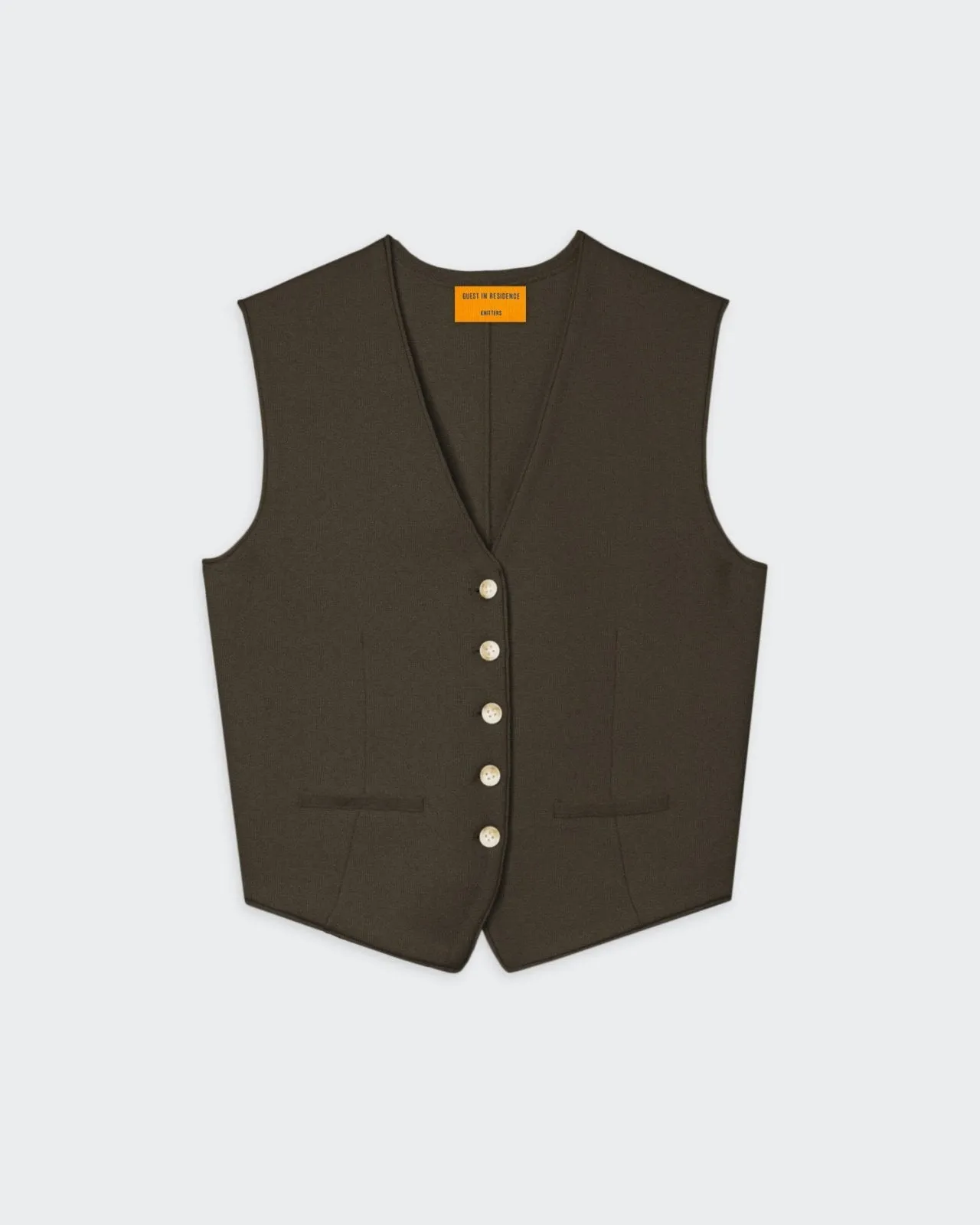 Tailored Vest - Chestnut sold by Guest In Residence
