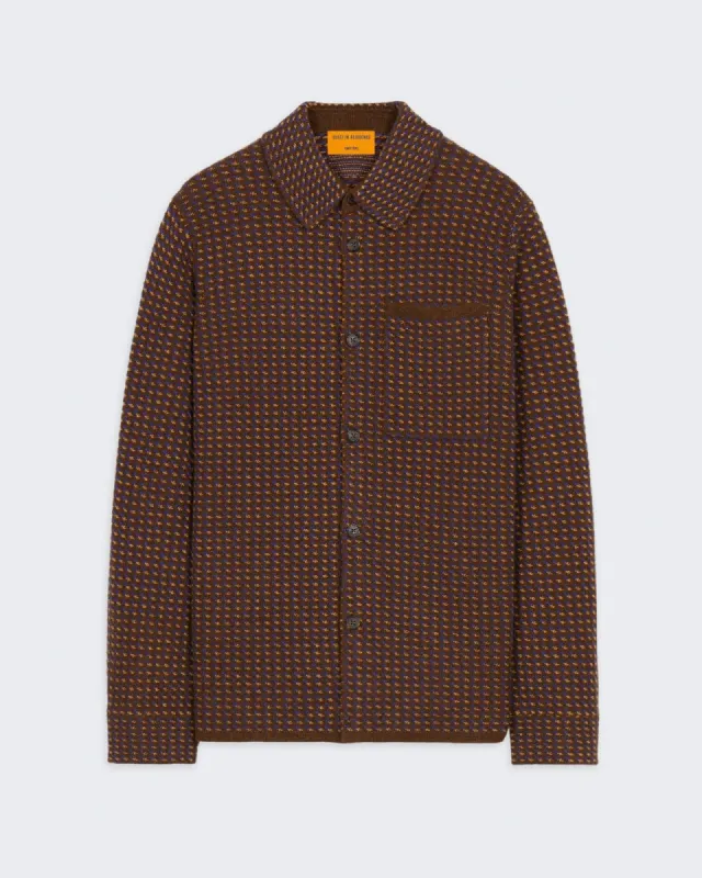 Tweed Work Shirt - Chestnut Combo sold by Guest In Residence