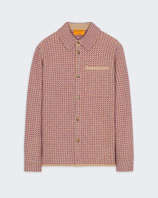 Tweed Work Shirt - Dune Combo sold by Guest In Residence