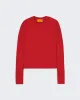 Cable Shrunken Crew - True Red sold by Guest In Residence