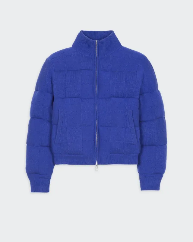 Quilted Puffer Jacket - Cobalt sold by Guest In Residence
