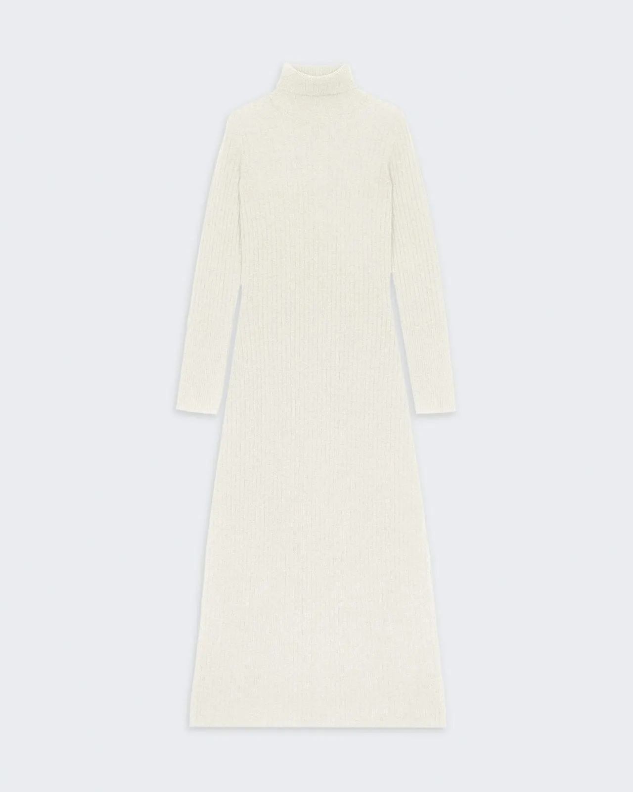 Wide Rib Turtleneck Dress In Cashmere - Cream sold by Guest In Residence