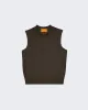 Cable Vest In Cashmere - Chestnut sold by Guest In Residence