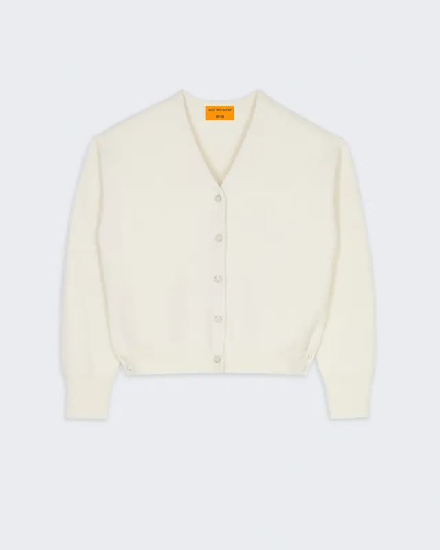 Collegiate Cardigan In Cashmere - Cream sold by Guest In Residence
