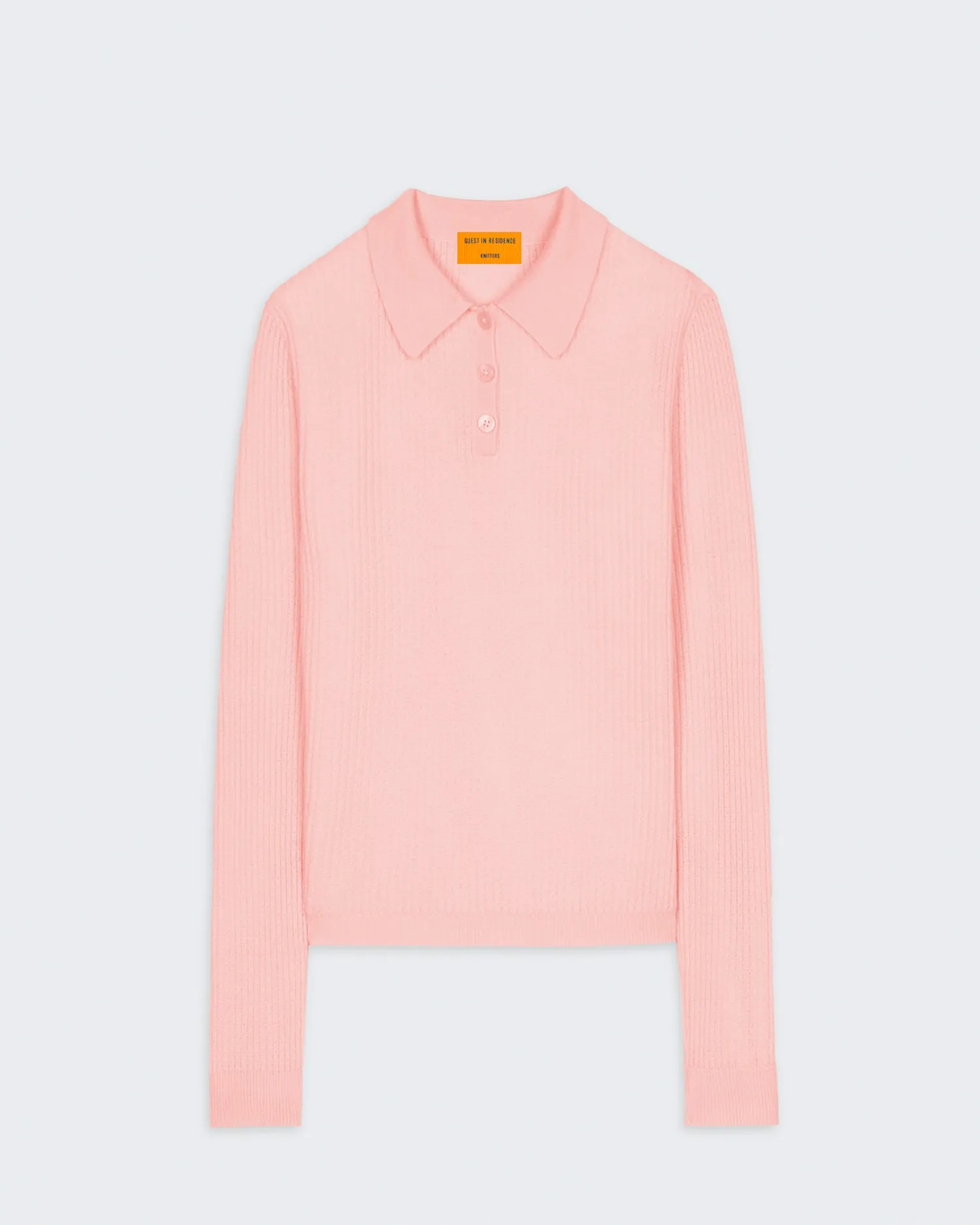 Ls Shrunken Polo - Powder Pink sold by Guest In Residence