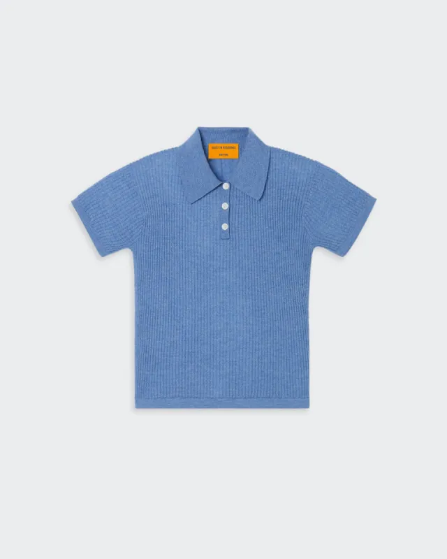Shrunken Polo in Cashmere - French Blue sold by Guest In Residence
