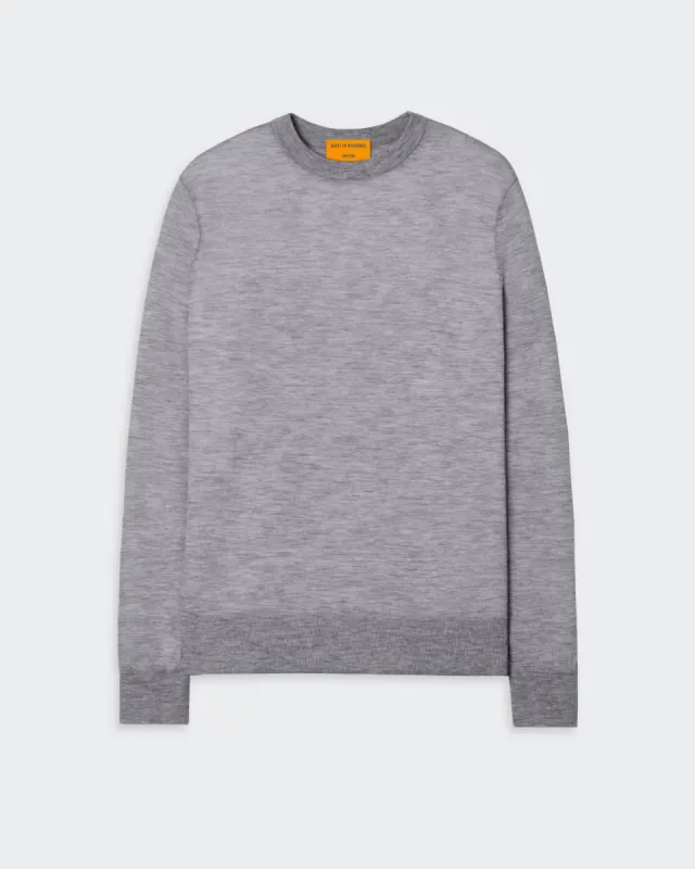 Airy True Crew  - Heather Grey sold by Guest In Residence