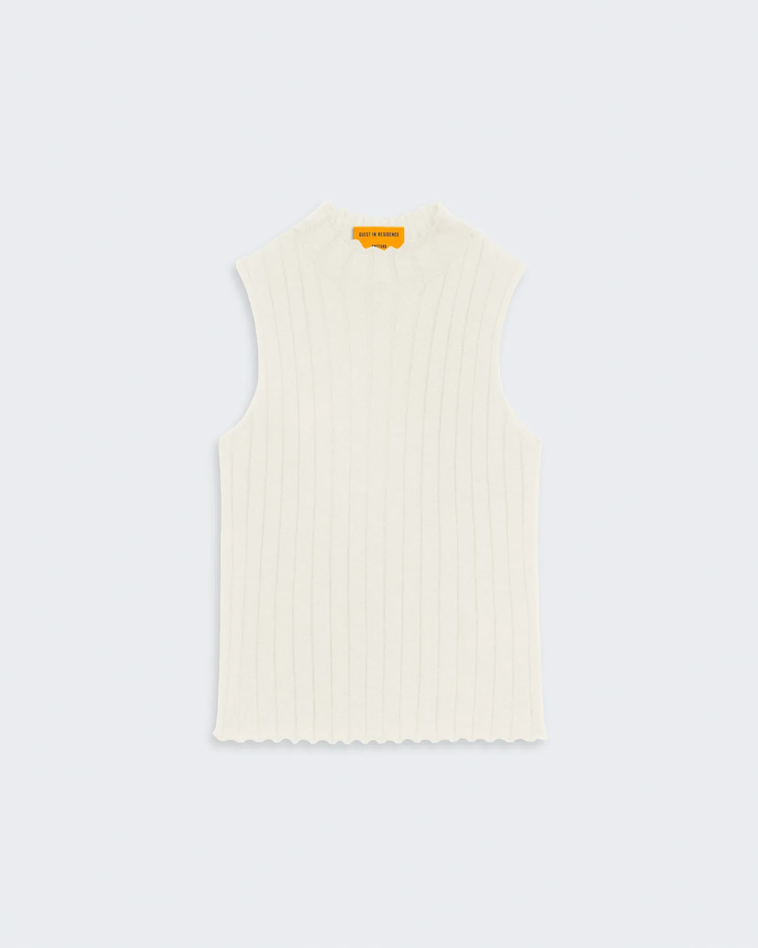 Rib Mockneck Shell - Cream sold by Guest In Residence