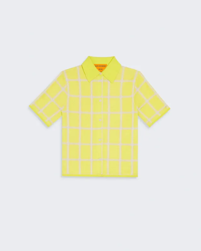 Picnic Plaid Shirt - Lemon Combo sold by Guest In Residence