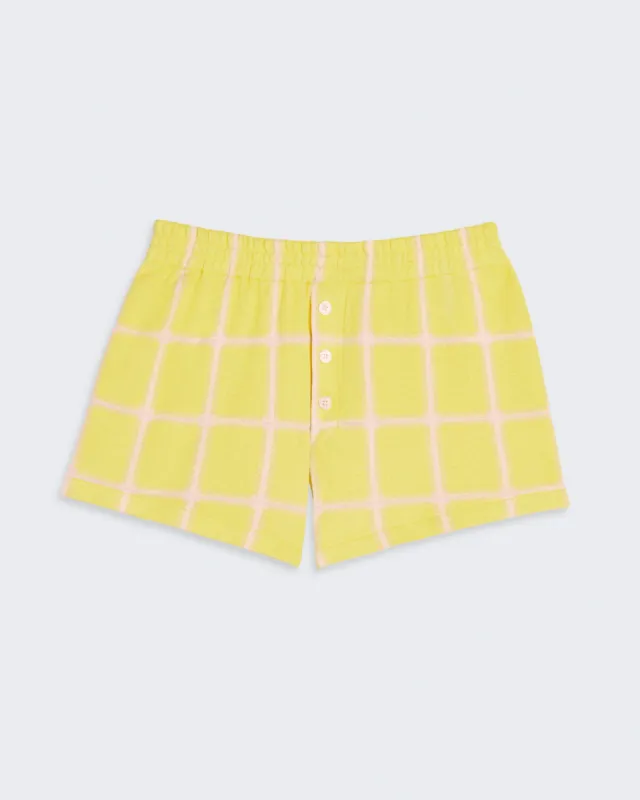 Picnic Plaid Short - Lemon Combo sold by Guest In Residence