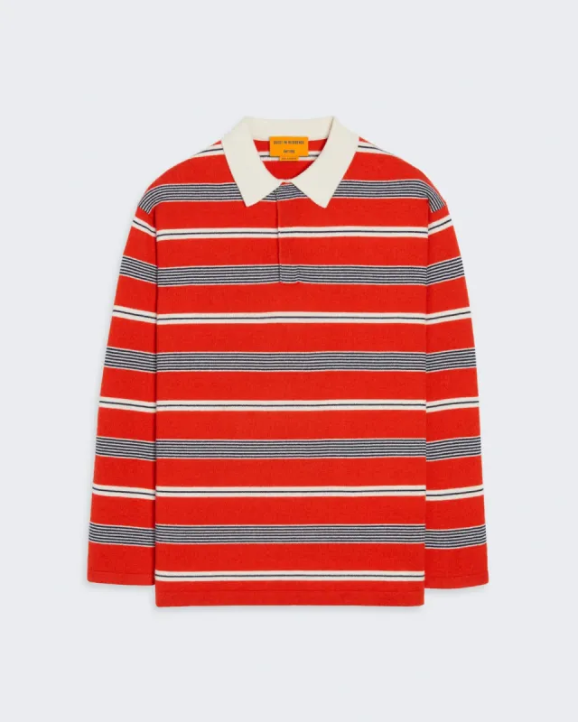 Striped Rugby - Cherry Combo sold by Guest In Residence