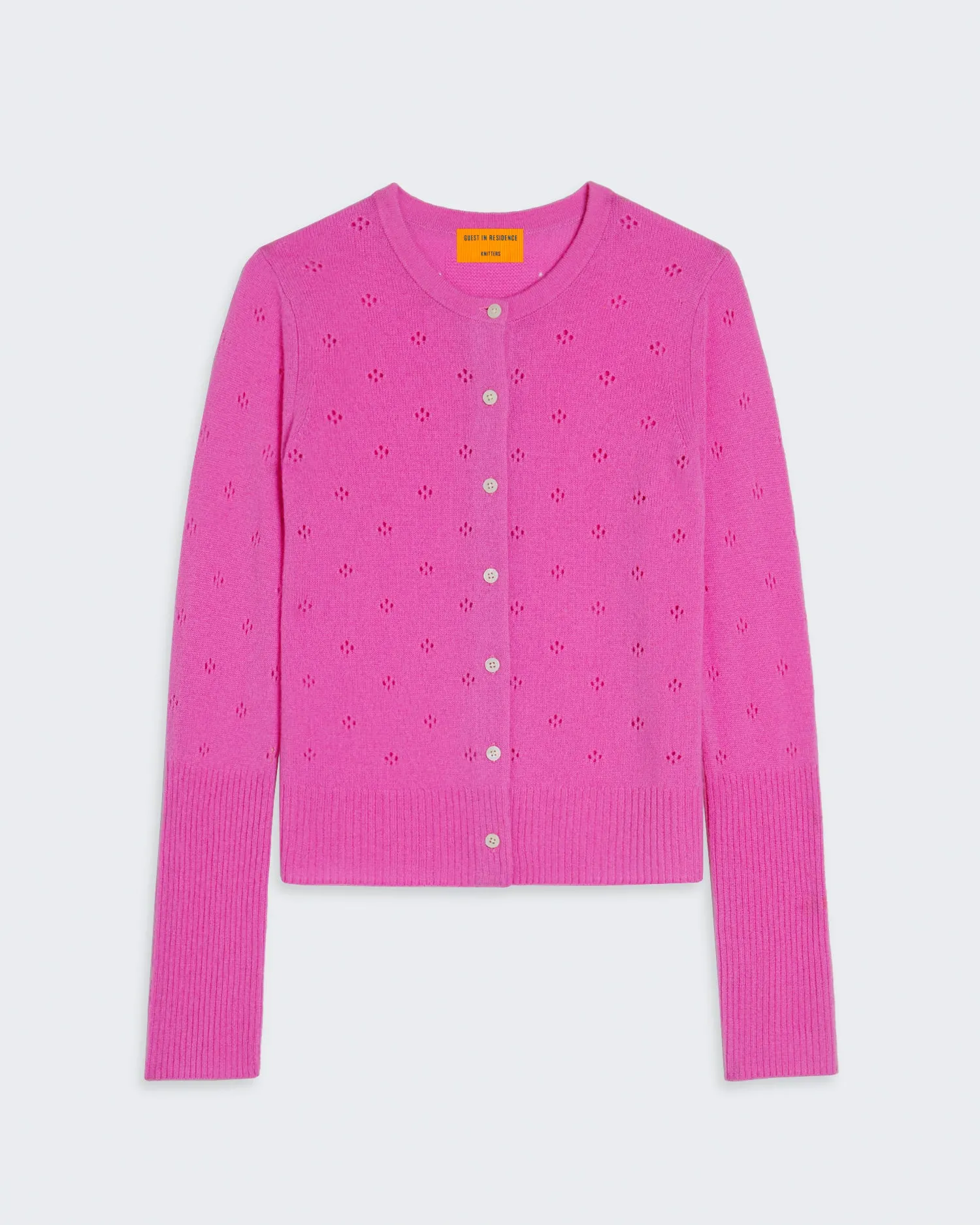 Jane Pointelle Cardigan - Fuschia sold by Guest In Residence
