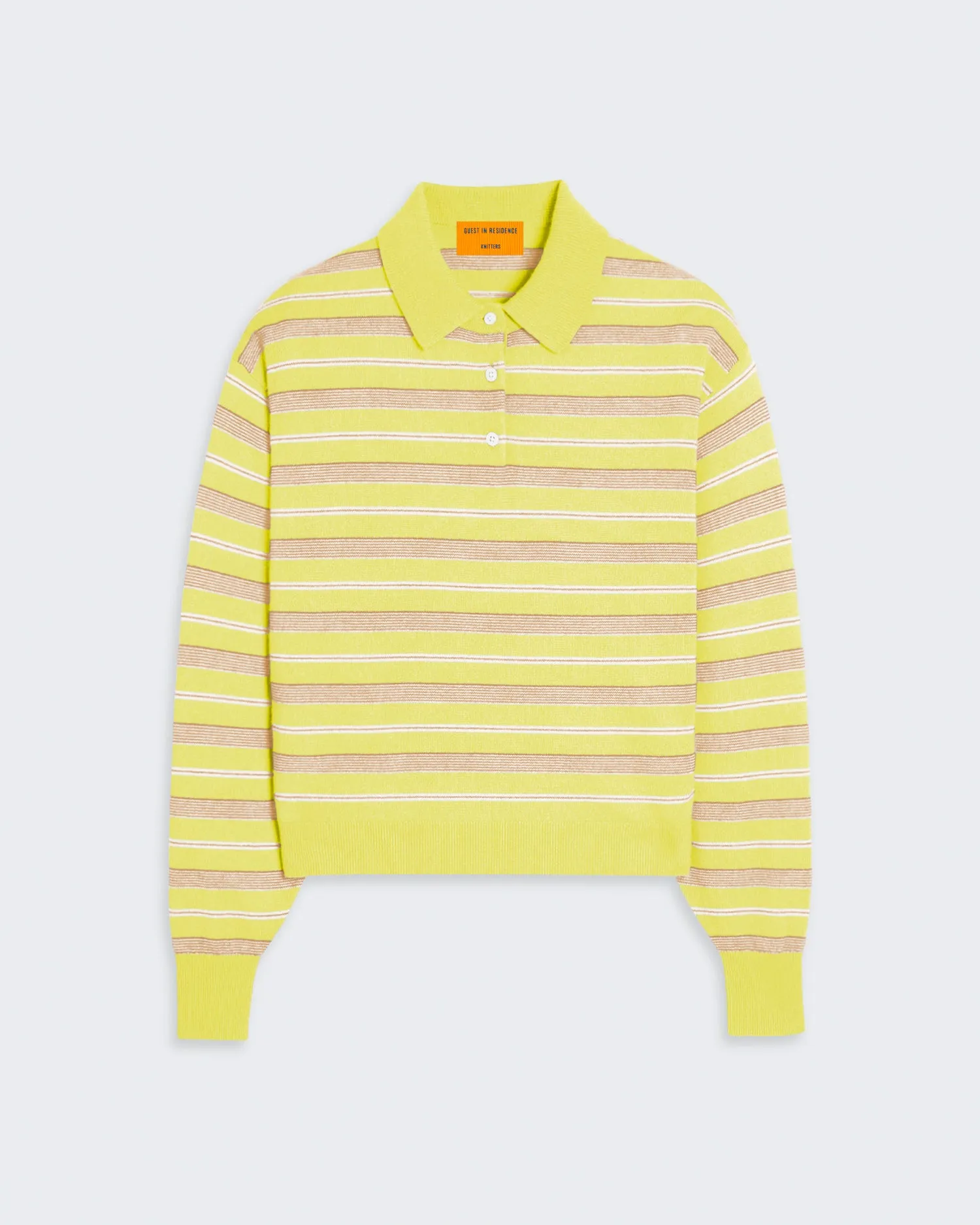 Collegiate Stripe Polo - Lemon Combo sold by Guest In Residence