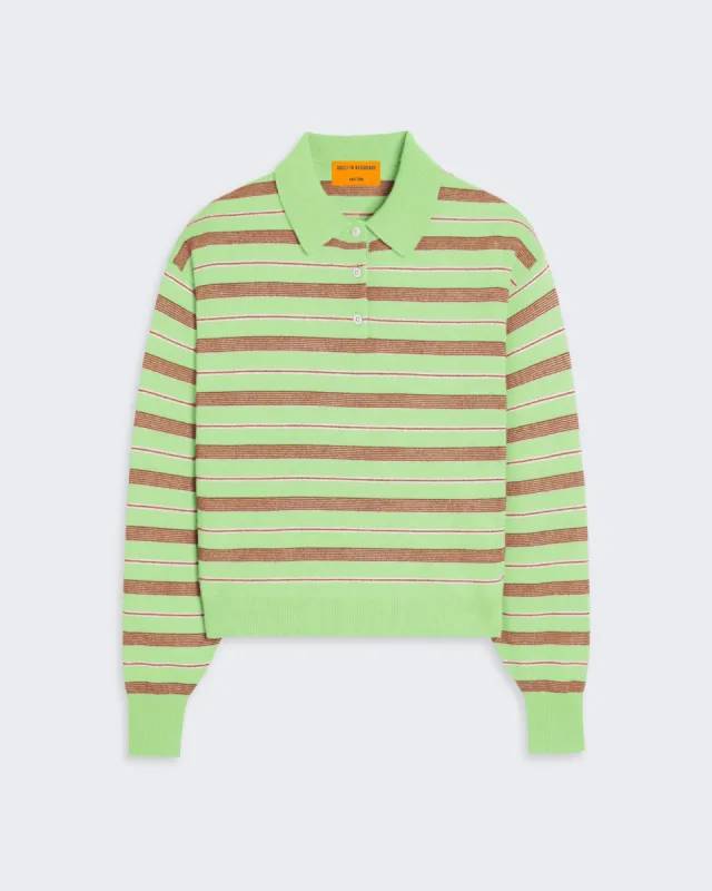 Collegiate Stripe Polo - Mint Combo sold by Guest In Residence