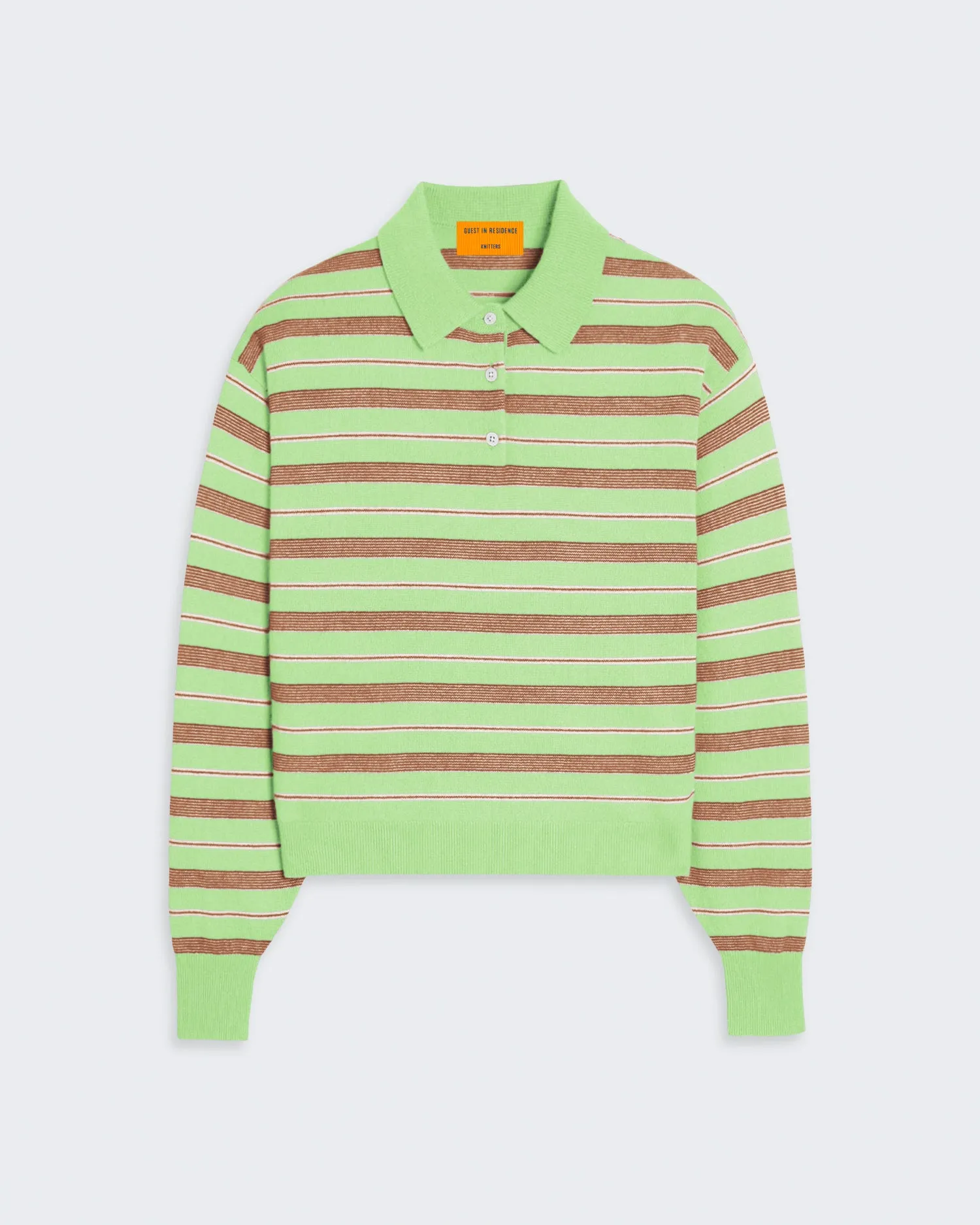 Collegiate Stripe Polo - Mint Combo sold by Guest In Residence