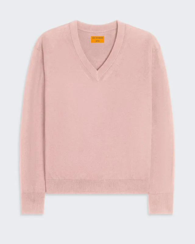 The V in Silk/Linen - Powder Pink sold by Guest In Residence