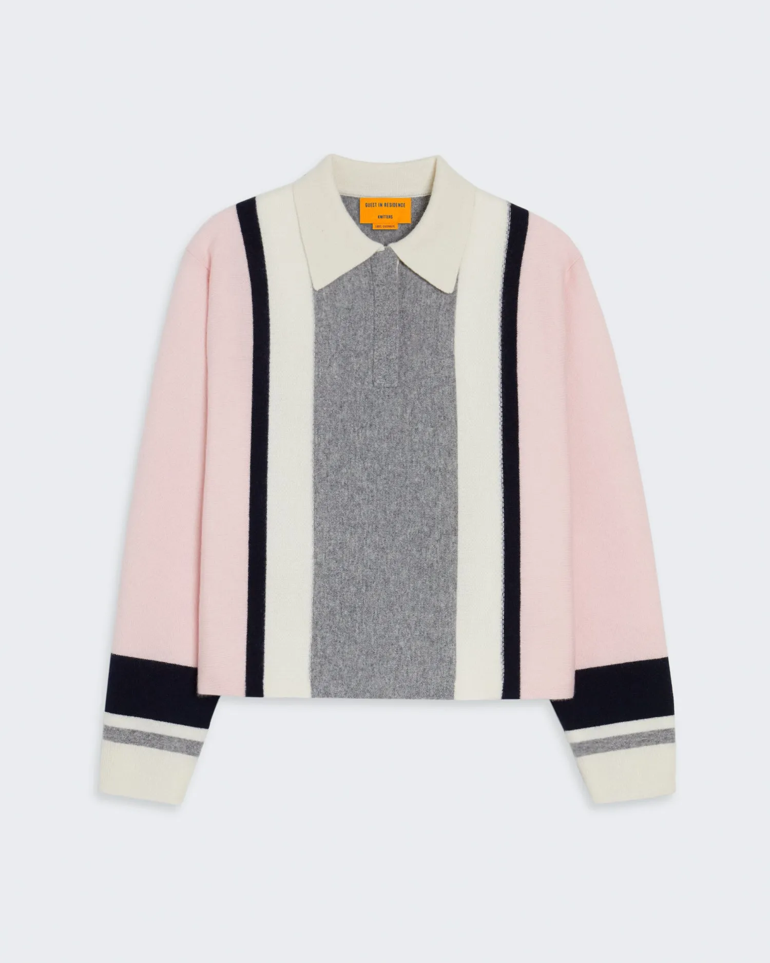 Cropped Stripe Rugby - Powder Pink Combo sold by Guest In Residence
