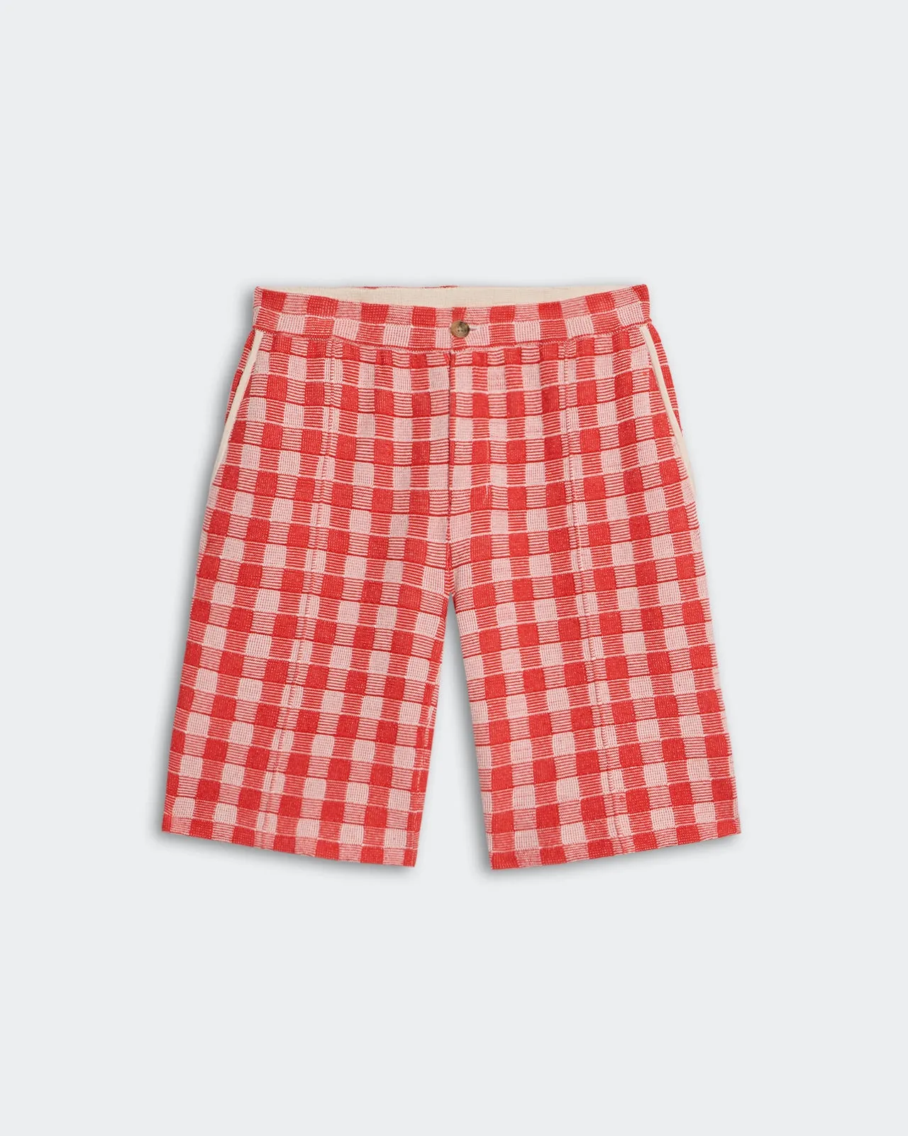 Gingham Bermuda Short - Cherry Combo sold by Guest In Residence
