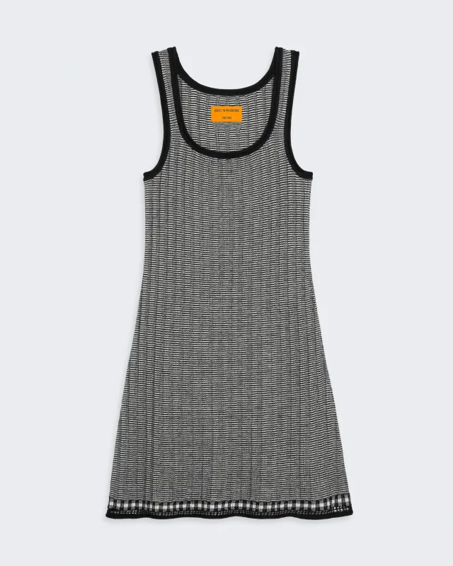 Fine Stripe Tank Dress - Midnight/Cream sold by Guest In Residence