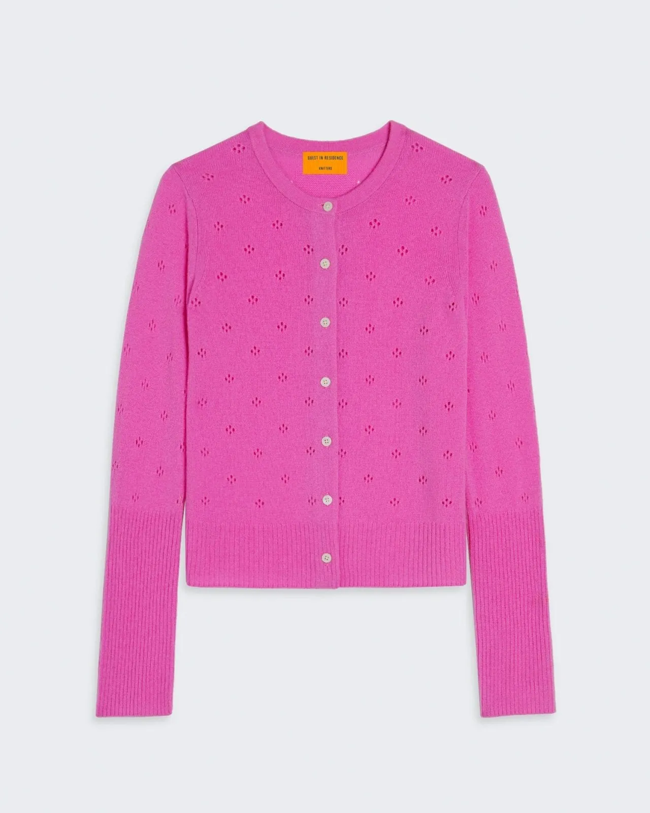 Jane Pointelle Cardigan - Fuchsia sold by Guest In Residence