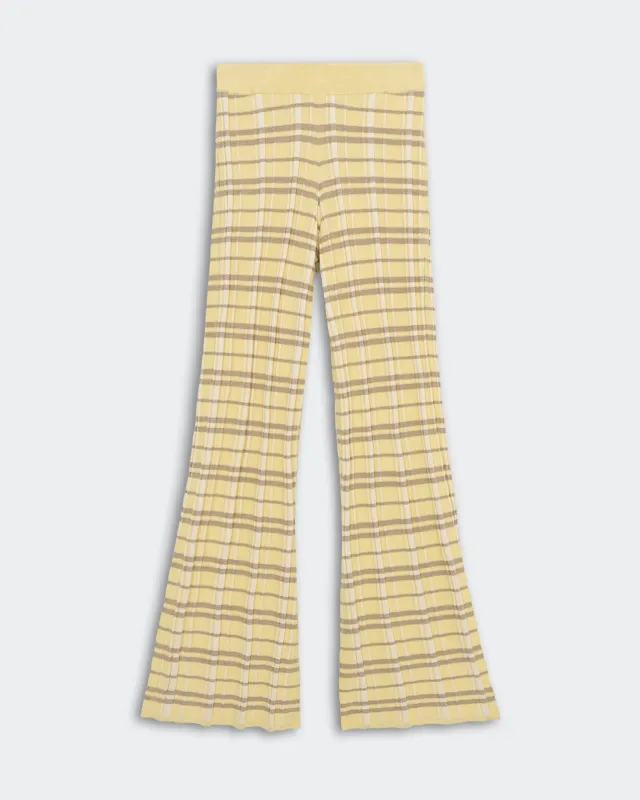 Plaid Flare Pant - Butter Combo sold by Guest In Residence