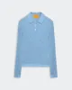 Ls Shrunken Polo - Heather Blue sold by Guest In Residence