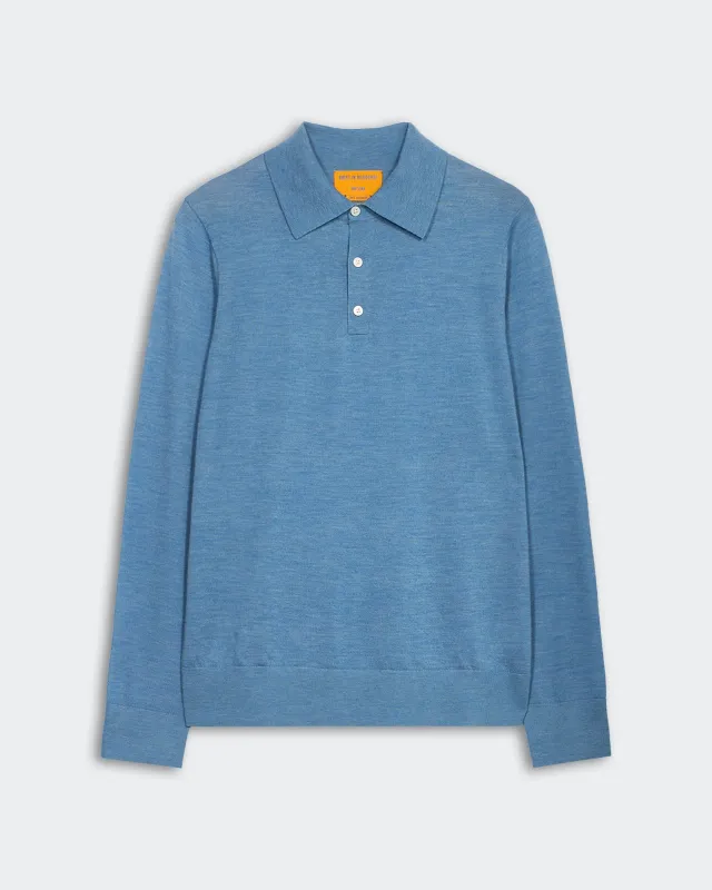 Airy Polo - Denim Blue sold by Guest In Residence