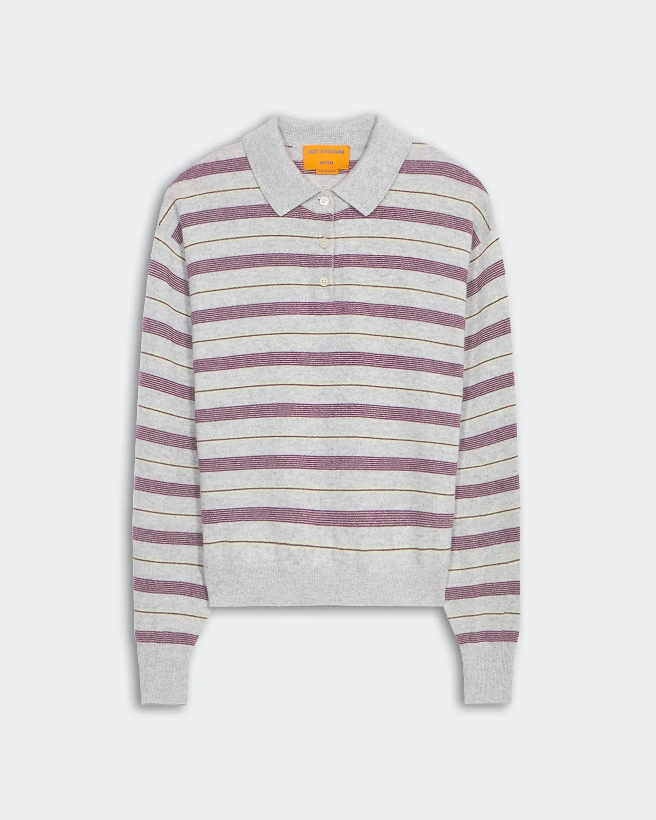 Collegiate Stripe Polo - Stone Combo sold by Guest In Residence