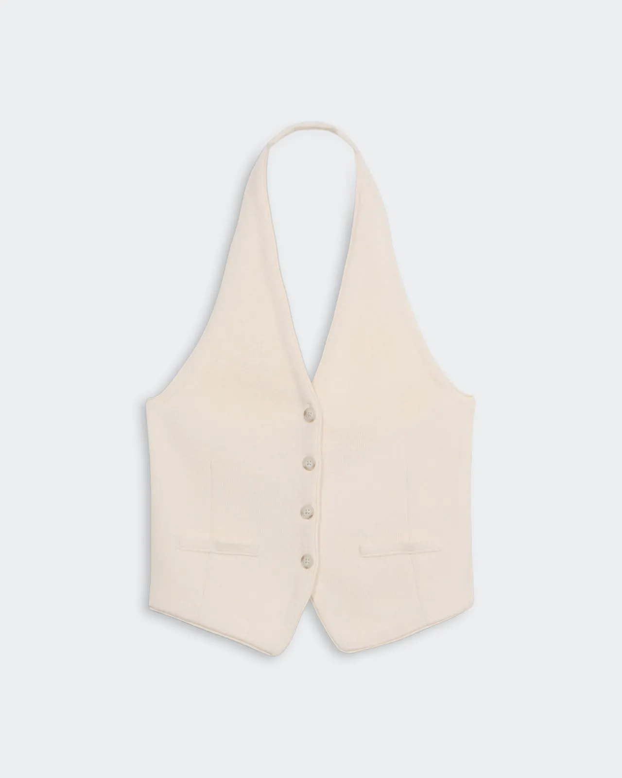 Tailored Halter Vest - Cream sold by Guest In Residence