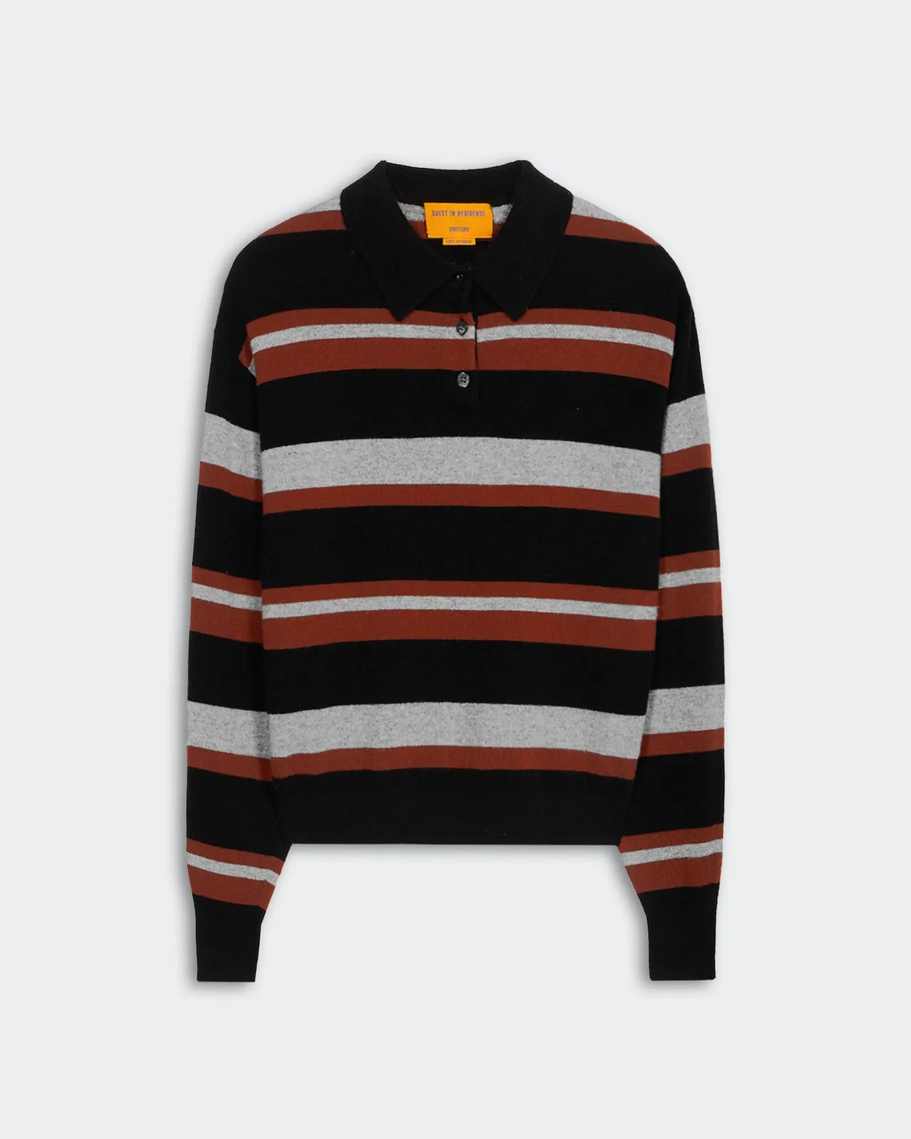 Collegiate Stripe Polo - Black Combo sold by Guest In Residence