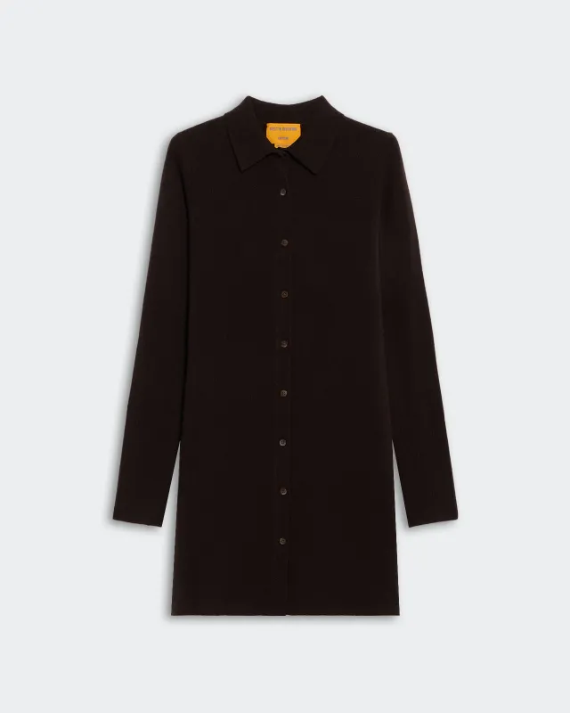 Mini Showtime Shirt Dress - Burnt Cocoa sold by Guest In Residence