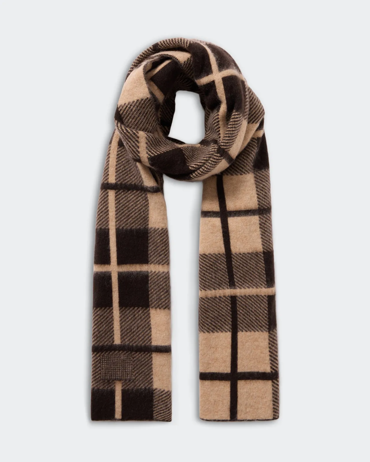The Plaid Big Scarf - Burnt Coco/Dune sold by Guest In Residence product image thumbnail 2