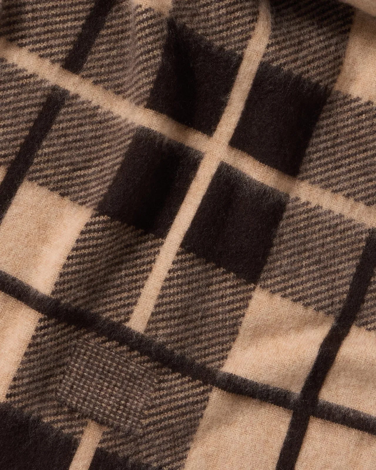 The Plaid Big Scarf - Burnt Coco/Dune sold by Guest In Residence product image thumbnail 3