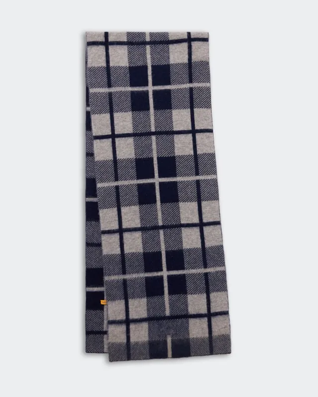 The Plaid Big Scarf - Midnight/Heather Grey sold by Guest In Residence