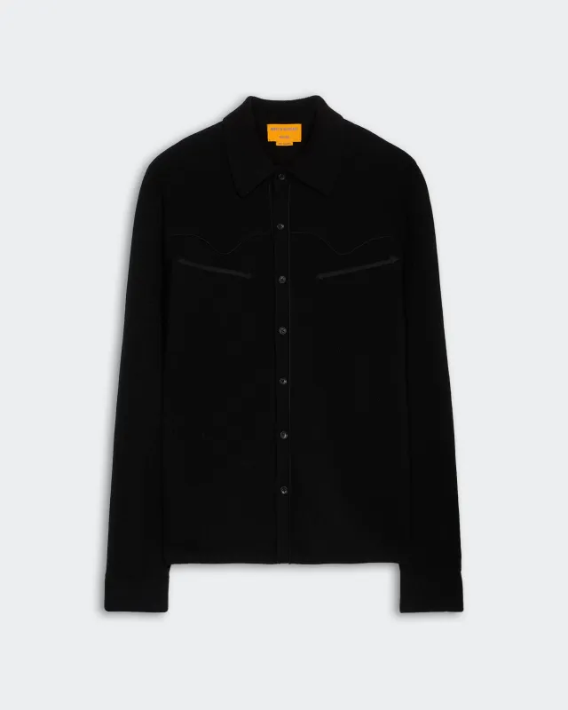 Western Button Up Shirt - Black sold by Guest In Residence