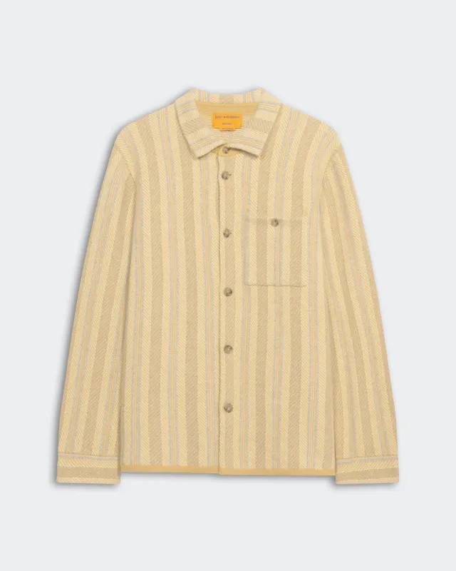 Stripe Work Shirt - Curry Combo sold by Guest In Residence