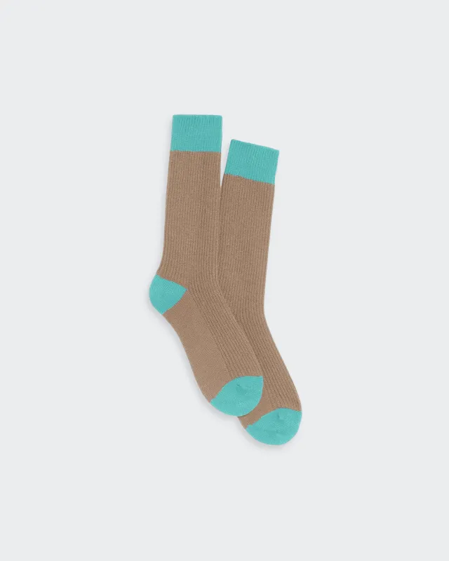 The Soft Socks - Taupe/Glacier sold by Guest In Residence