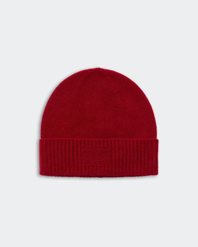 Rib Cuff Beanie - Ruby sold by Guest In Residence